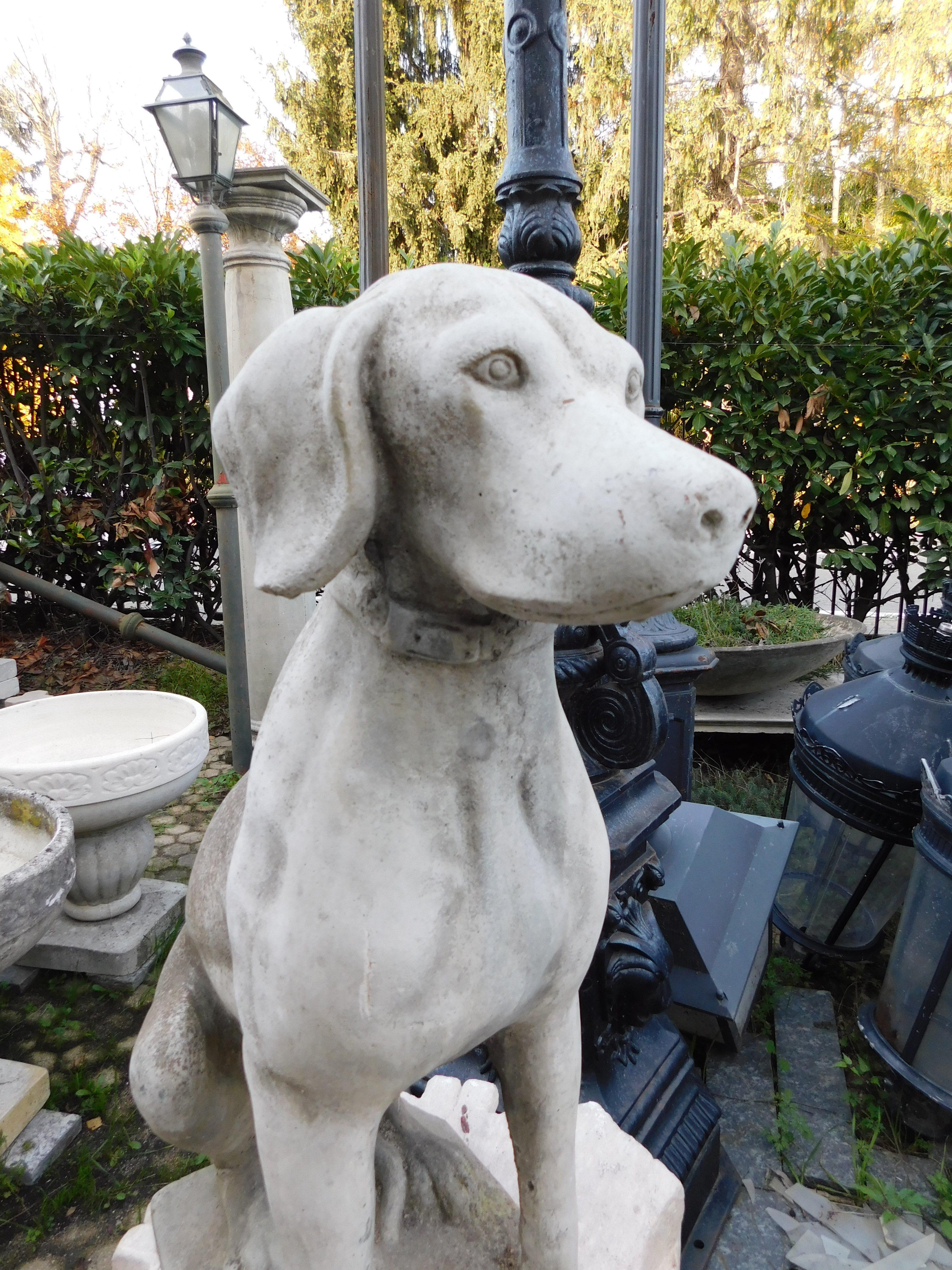 Vintage concrete dog statue, Italy In Good Condition For Sale In Cuneo, Italy (CN)