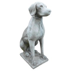 Vintage concrete dog statue, Italy