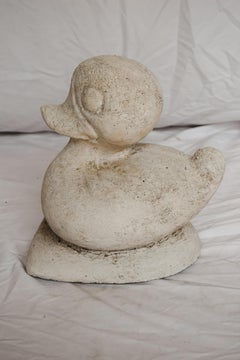 Vintage Concrete Duck Figure
