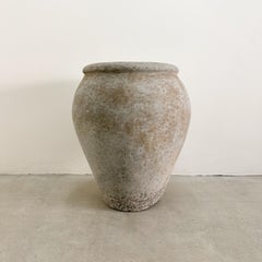 Vintage Brutalist Extra Large Concrete Planter or Floor Vase