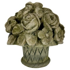 Retro Concrete French Garden Topiary with Flowers