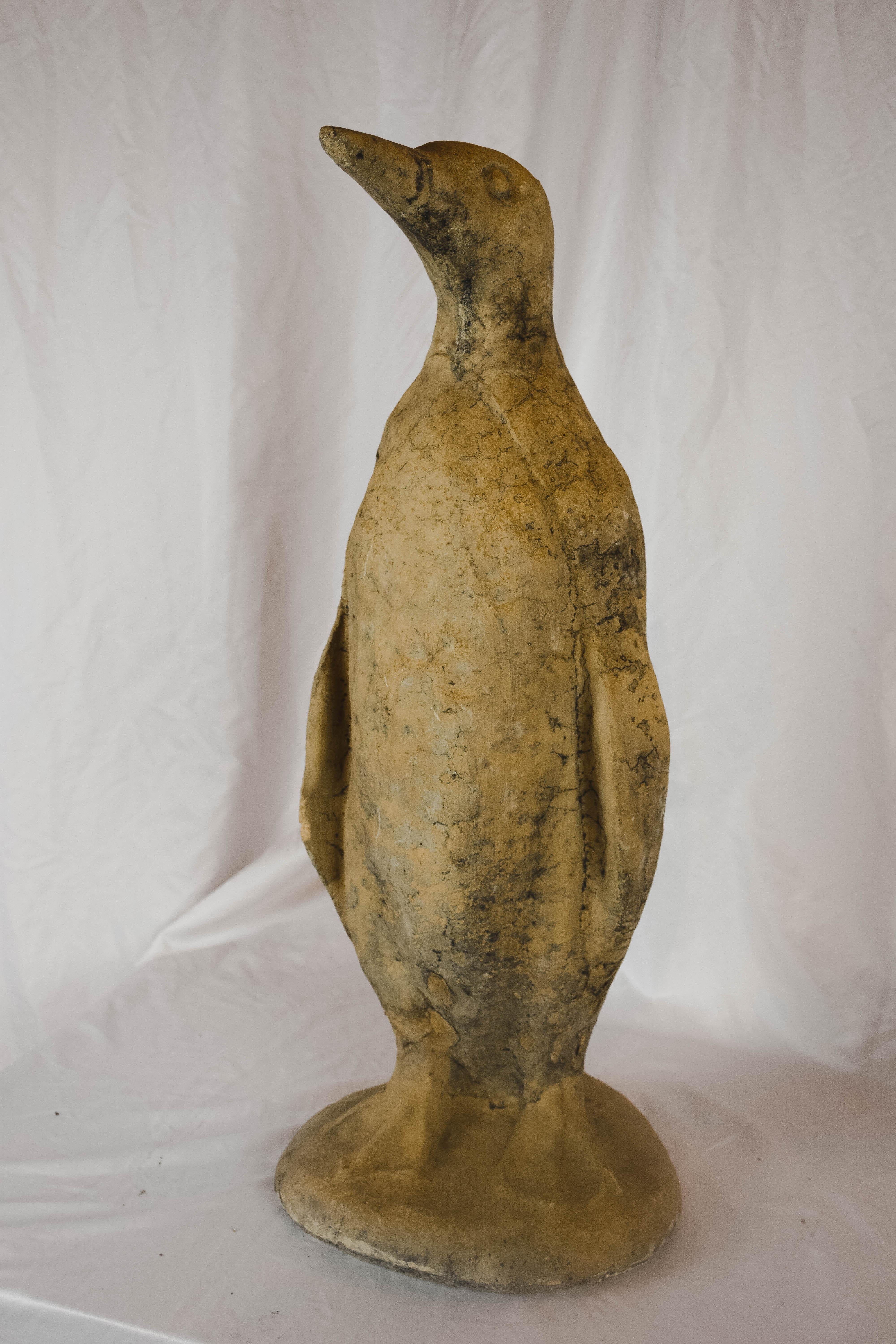 Found in Southern France, this charming vintage concrete garden element in the form of a penguin has wonderful aged patina. Would be wonderful both outdoors or in. 

2 available.