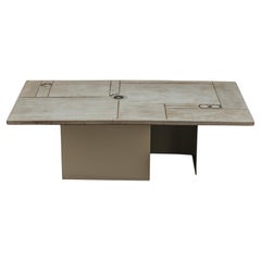 Vintage Concrete Mosaic Coffee Table From Netherlands, Circa 1960