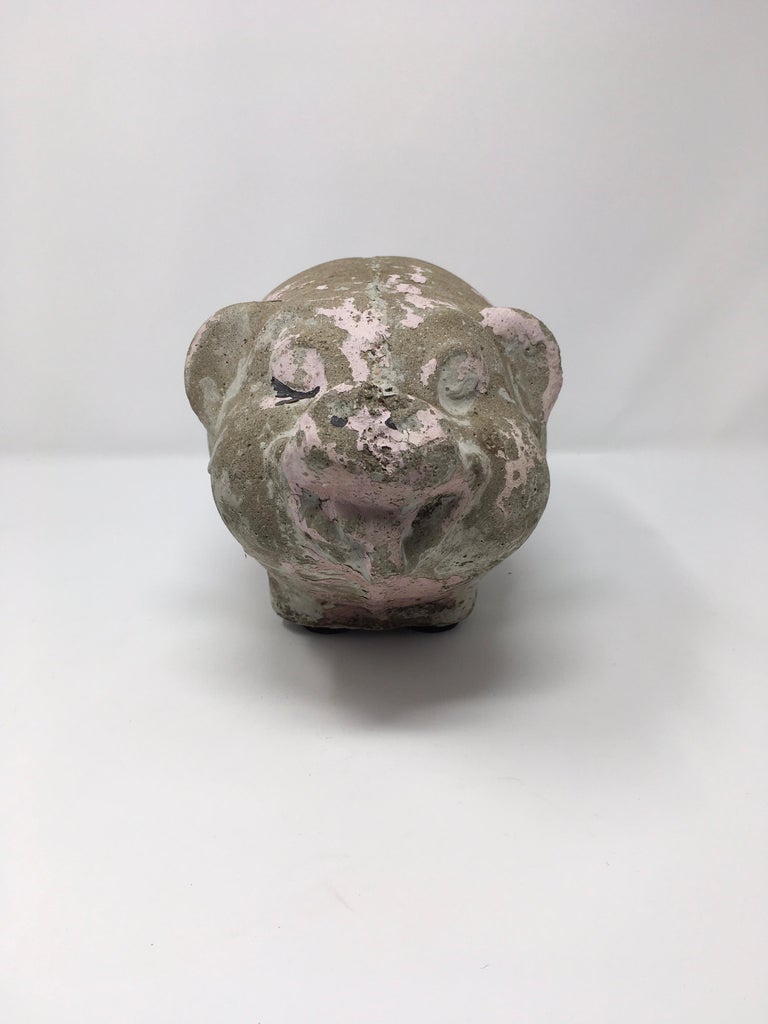 Vintage Concrete Pig at 1stDibs