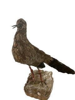 Vintage Concrete Seagull Sculpture