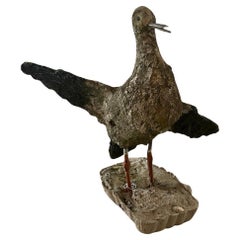 Vintage Concrete Seagull Sculpture