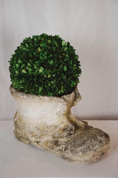 Vintage Concrete Shoe Garden Element