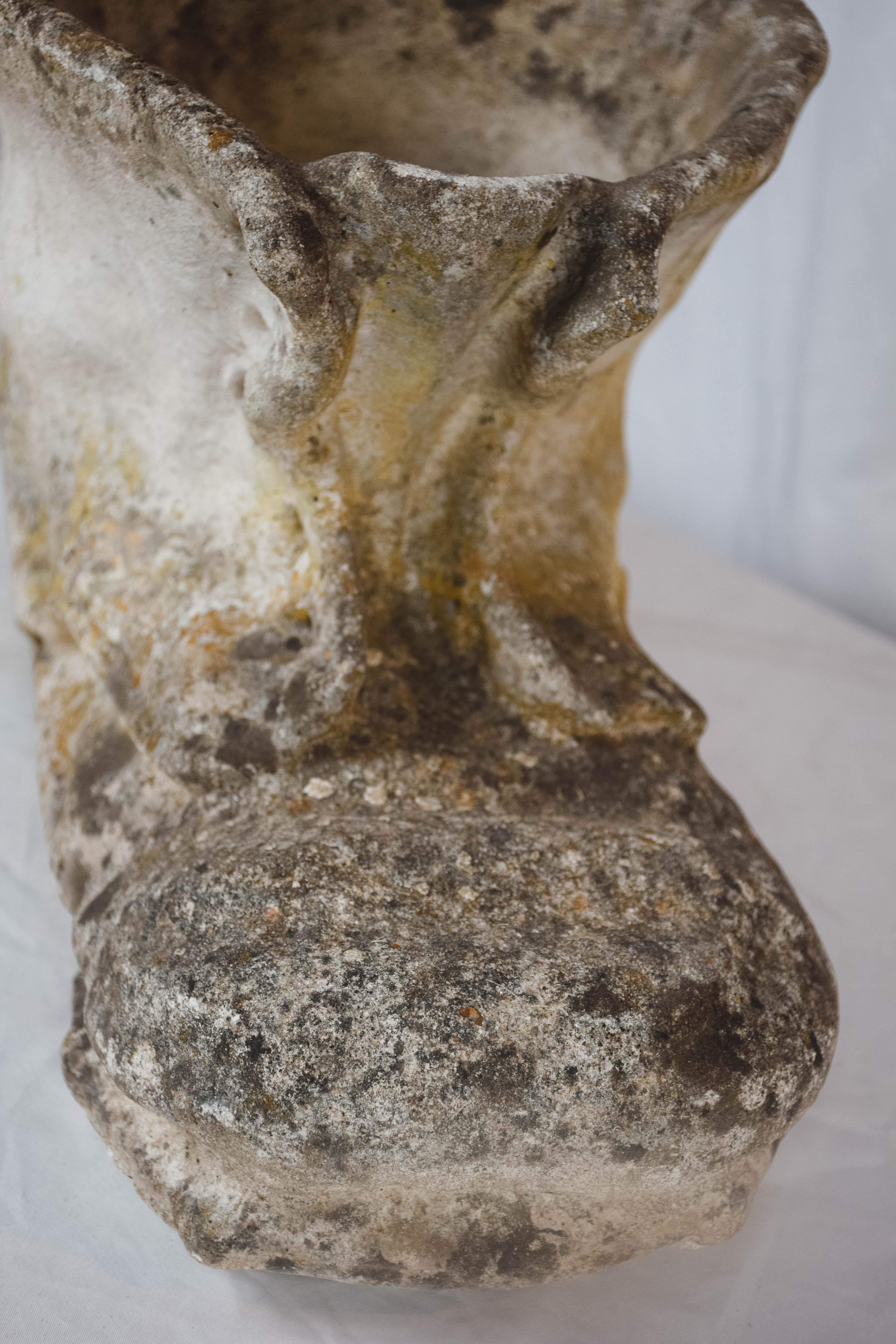 Vintage Concrete Shoe Garden Element 2