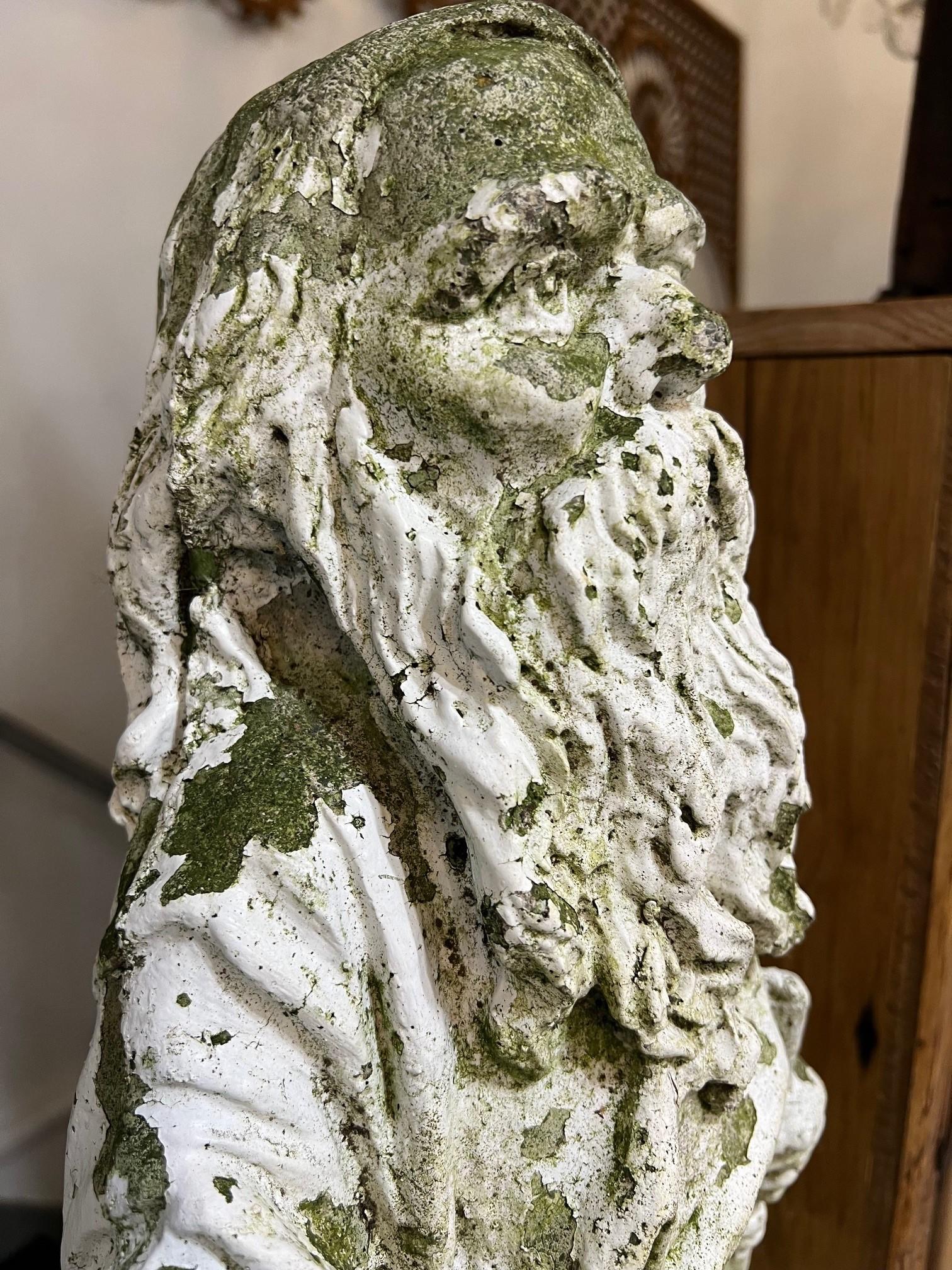 Vintage Concrete Statue 