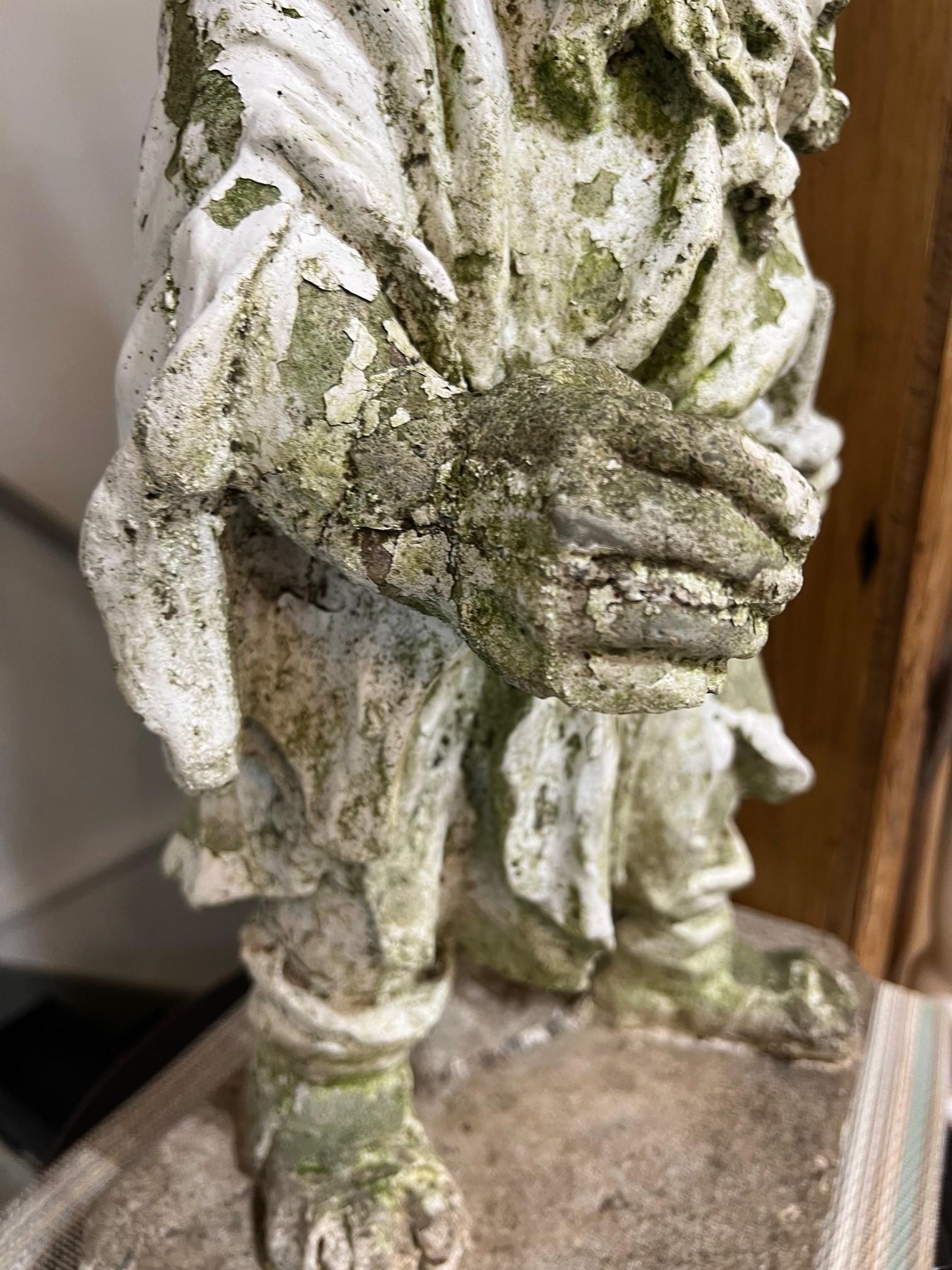 Vintage Concrete Statue 