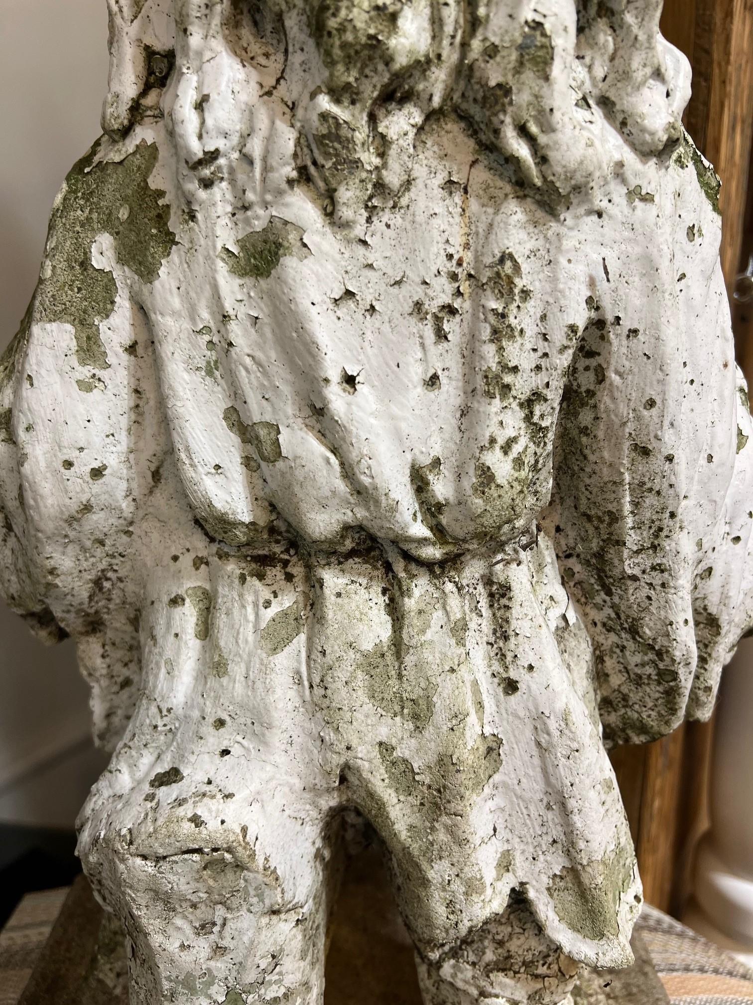 Vintage Concrete Statue 