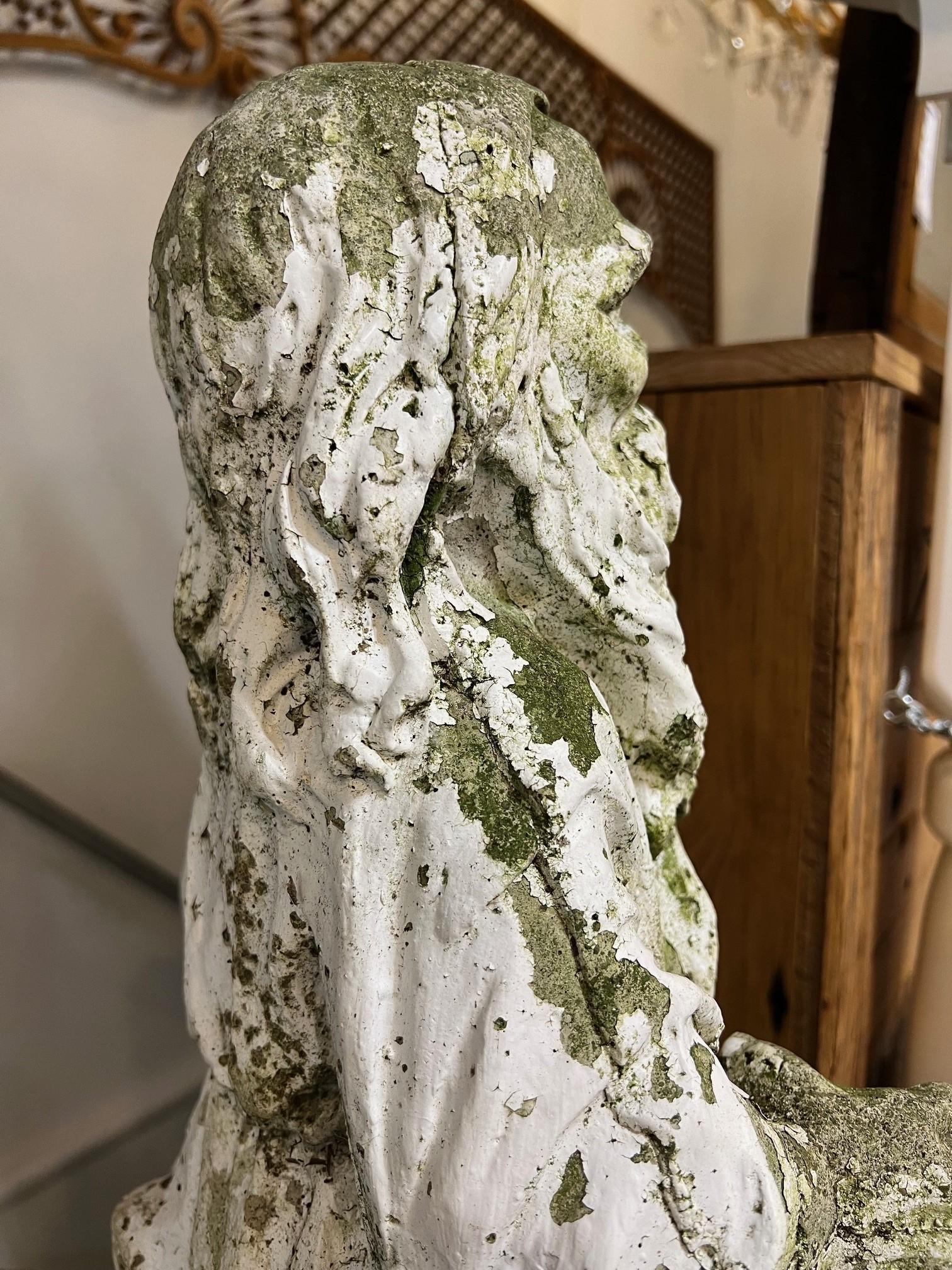 Vintage Concrete Statue 