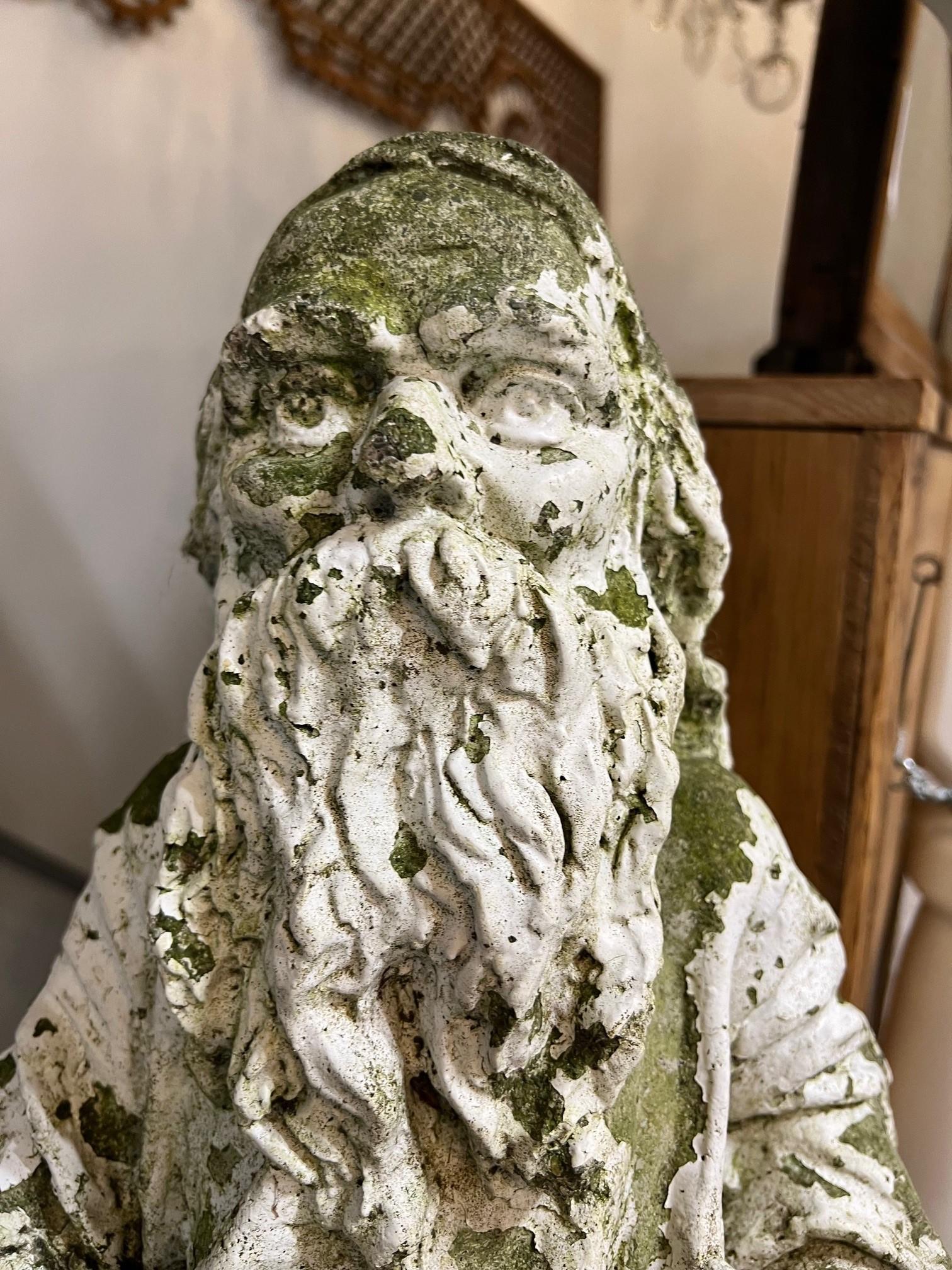 Vintage Concrete Statue 
