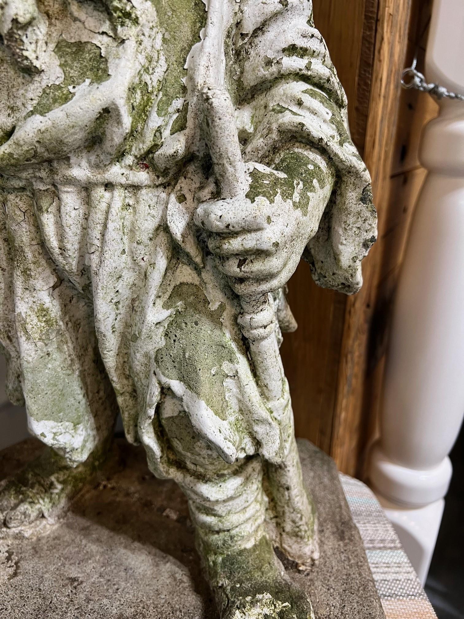 Vintage Concrete Statue 