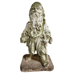 Estatua Vintage de Hormigón "Old Catskill Apple Brandy" Figura Publicitaria