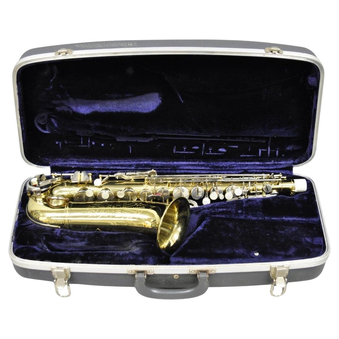 Vintage Conn USA M52762 "Shooting Star" Saxofón alto de latón para banda en estuche