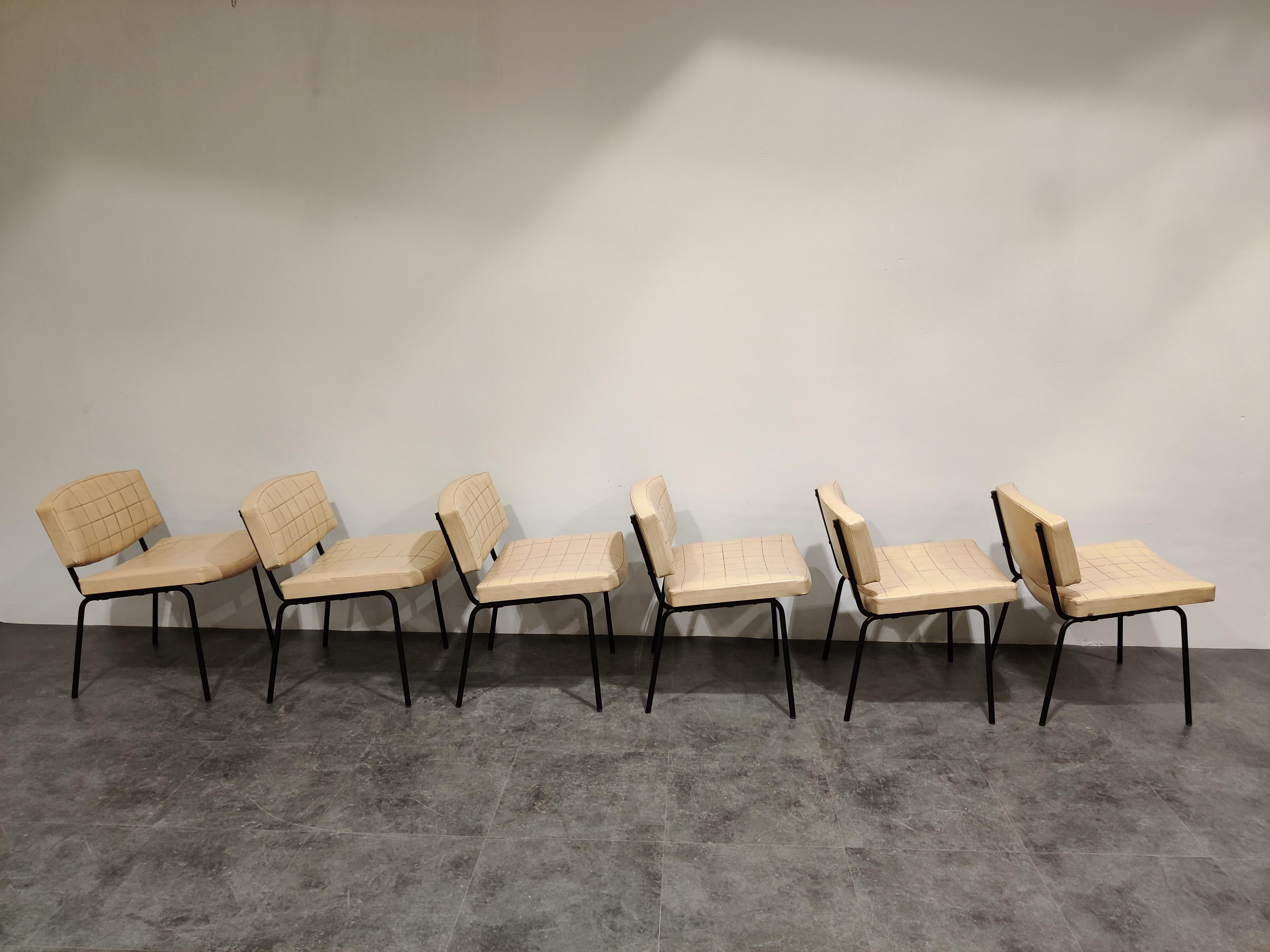 Vintage Conseil Chairs by Pierre Guariche 1950s, France In Good Condition In HEVERLEE, BE