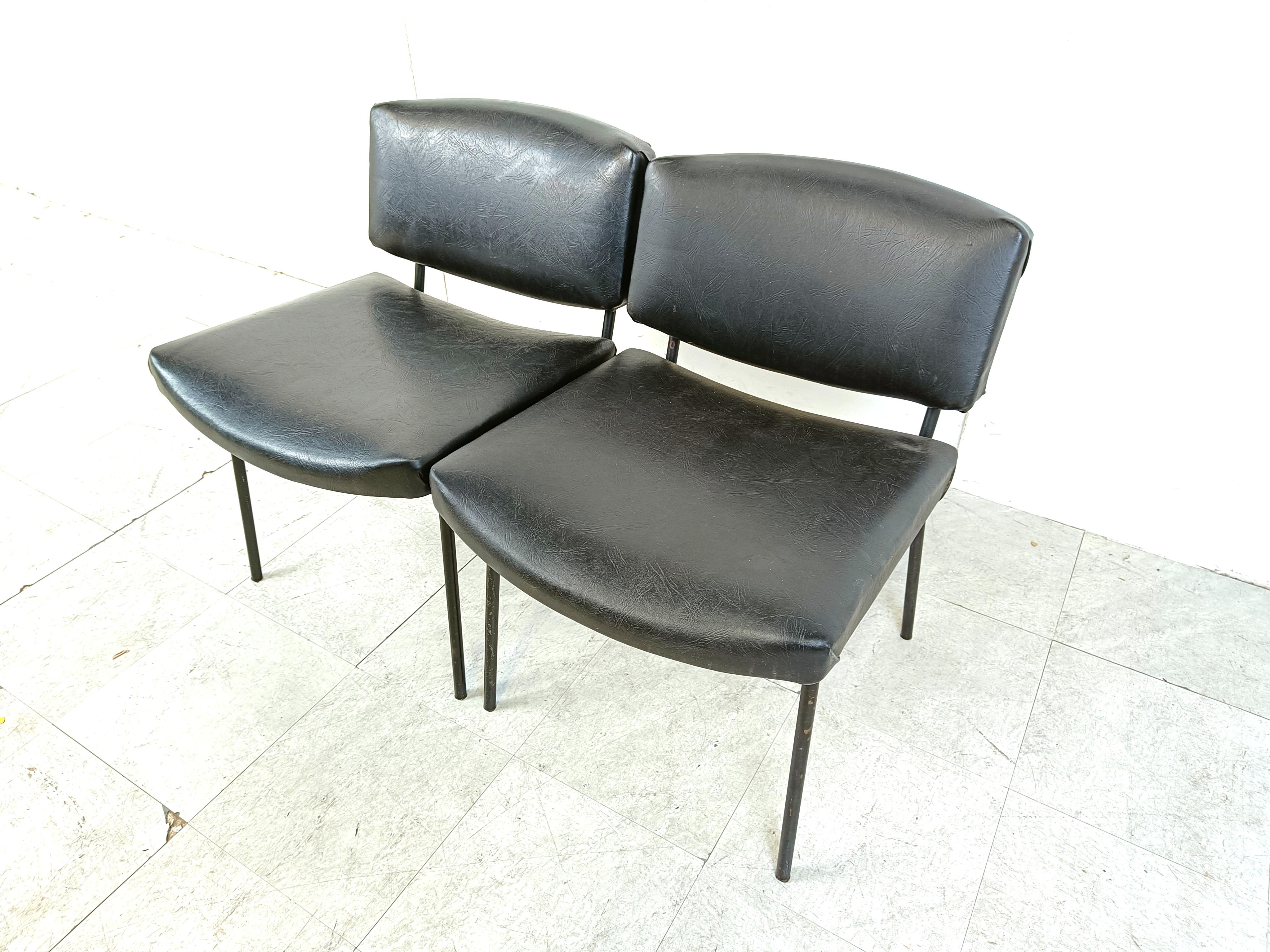 Vintage Conseil Chairs by Pierre Guariche 1950's, France For Sale 1