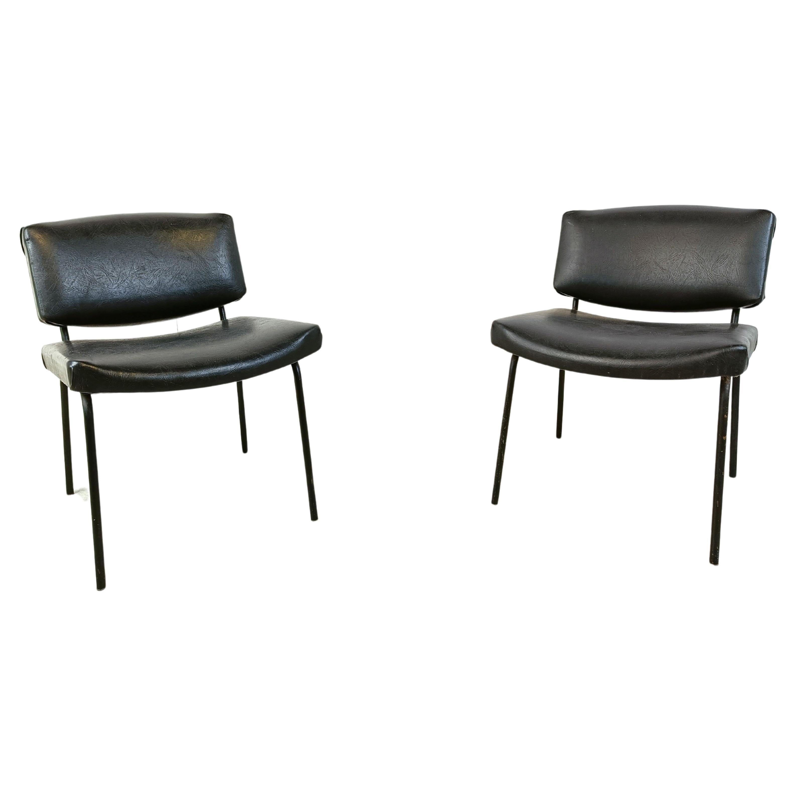 Vintage Conseil Chairs by Pierre Guariche 1950's, France