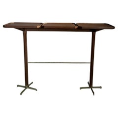 Vintage console '60s-'70s, Italian manufacturing in wood and ionized met