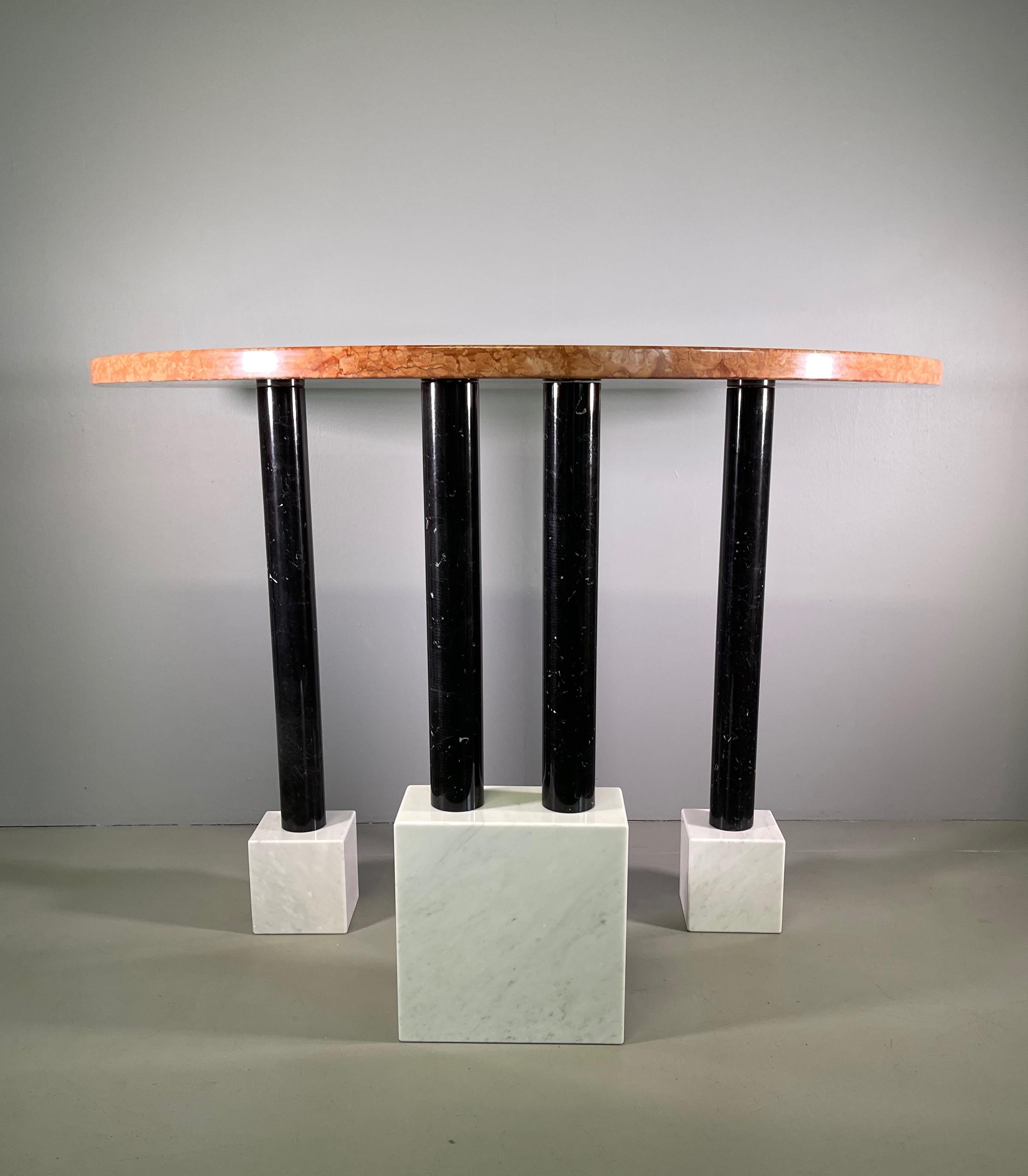 Mid-Century Modern Vintage Console Marble Ettore Sottsass for Ultima Edizione, Italy, 1980s For Sale