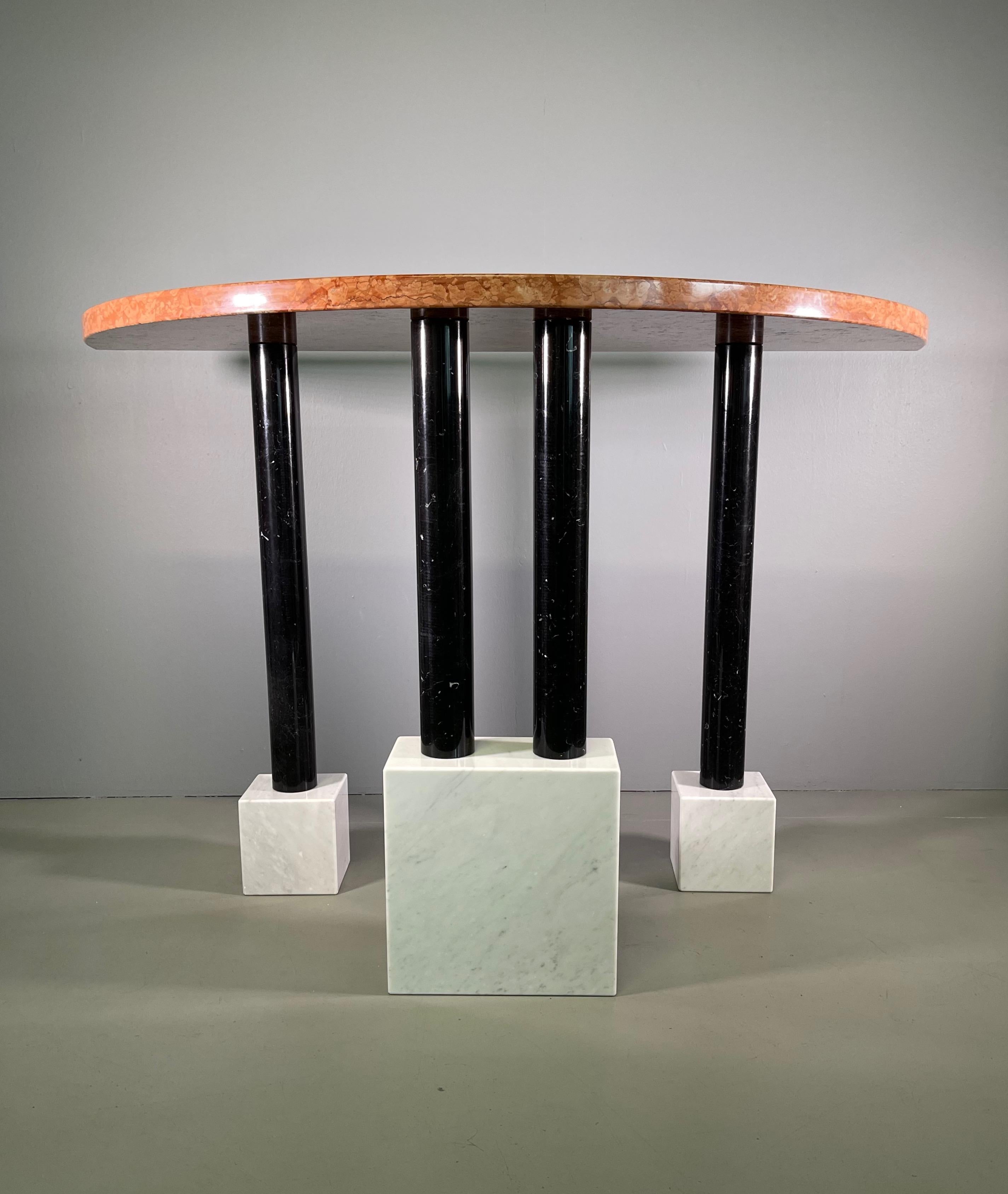 Italian Vintage Console Marble Ettore Sottsass for Ultima Edizione, Italy, 1980s For Sale