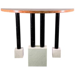 Consolle vintage in marmo Ettore Sottsass per Ultima Edizione, Italia, anni '80
