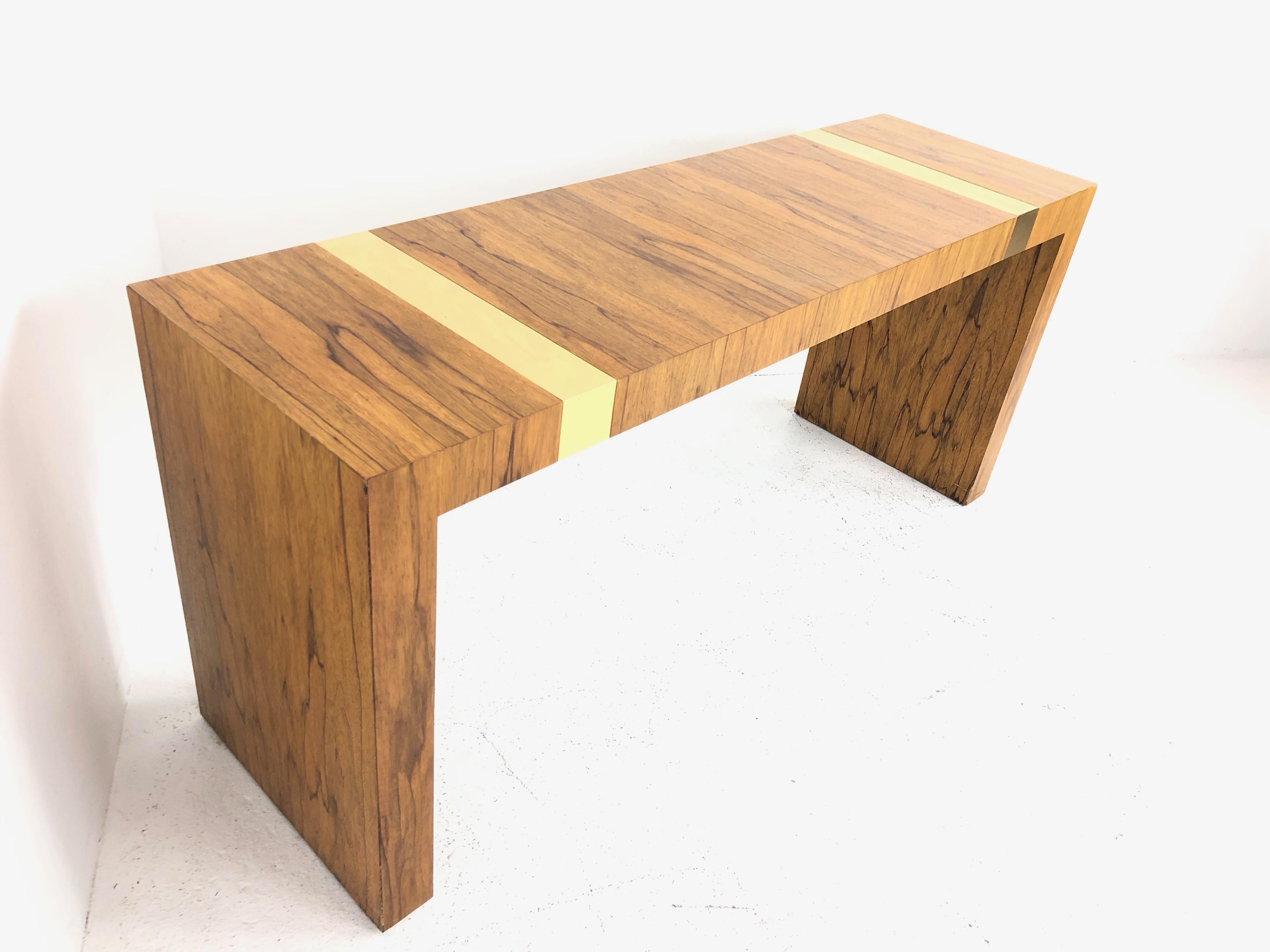 Plated Vintage Console Table by Milo Baughman for TC