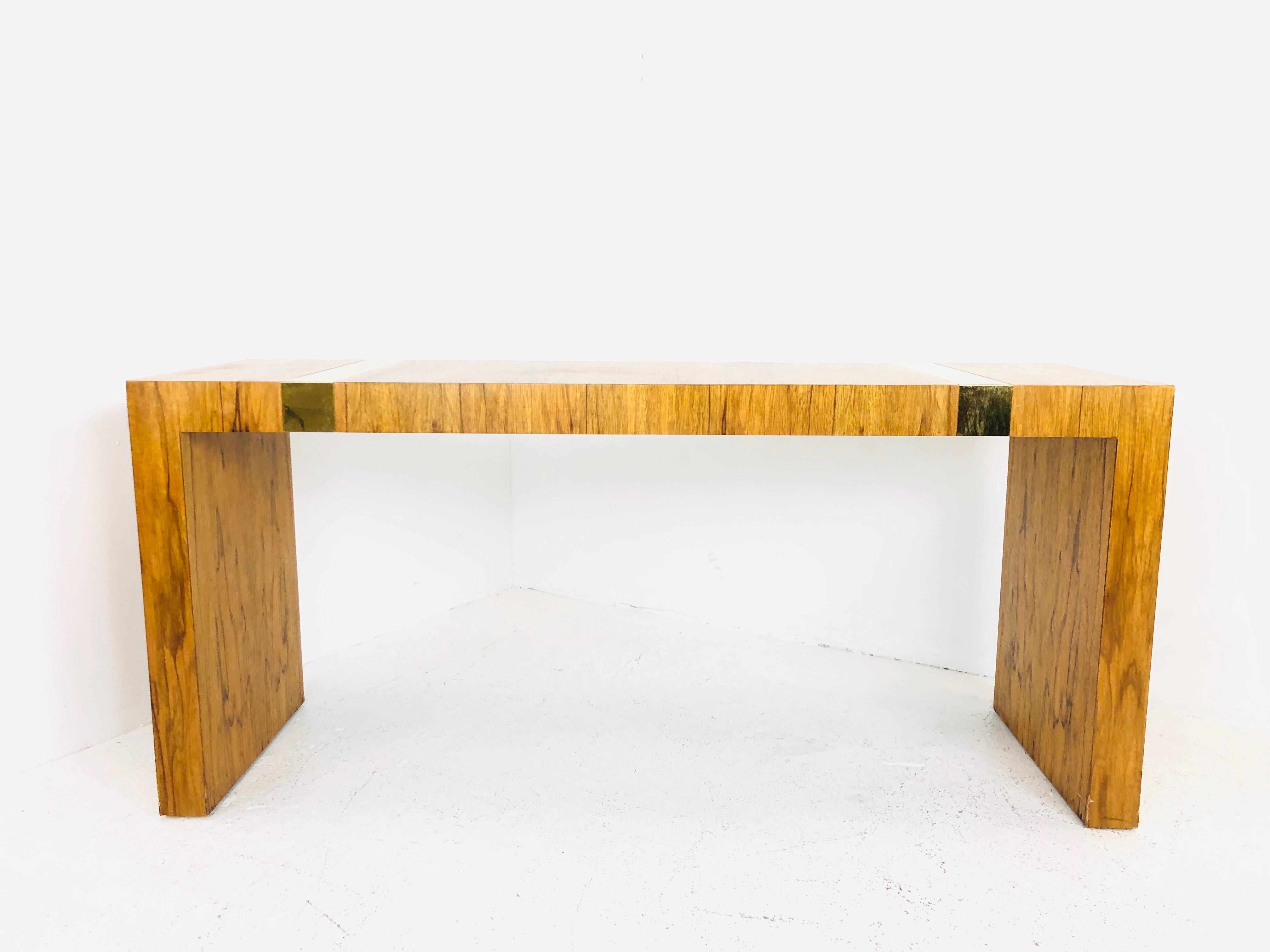 Brass Vintage Console Table by Milo Baughman for TC