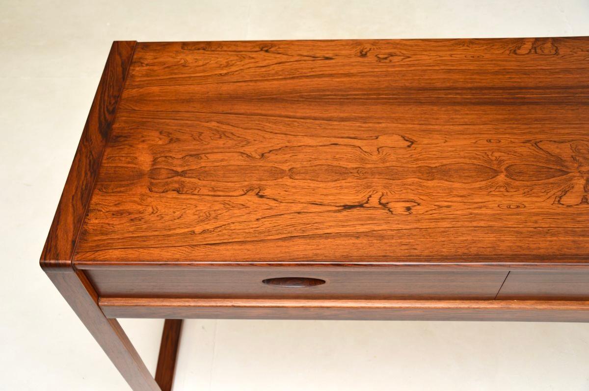 Wood Vintage Console Table / Desk by Uniflex For Sale