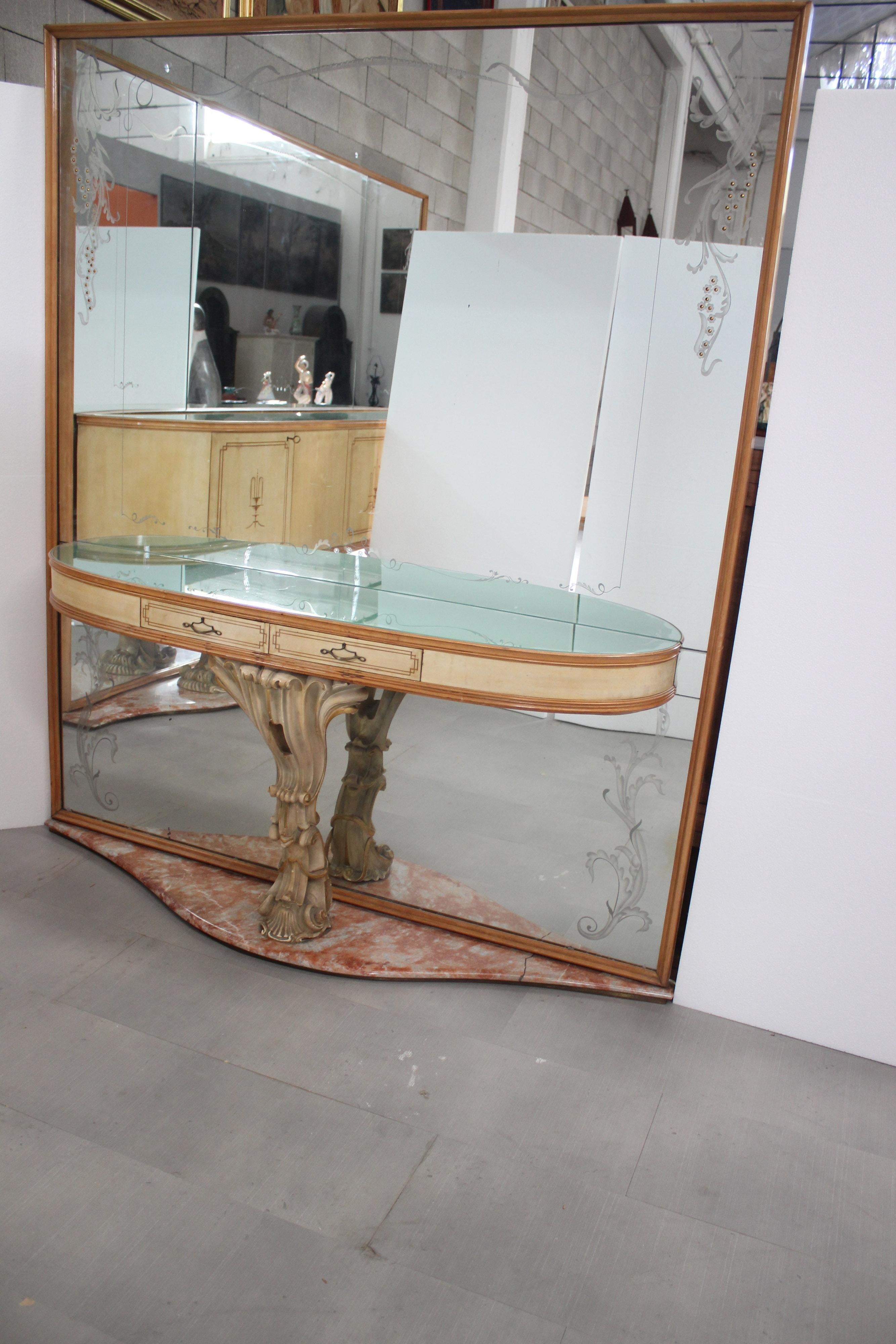 Vintage Console Table from La Permanente Mobili Cantù, 1940s For Sale 1