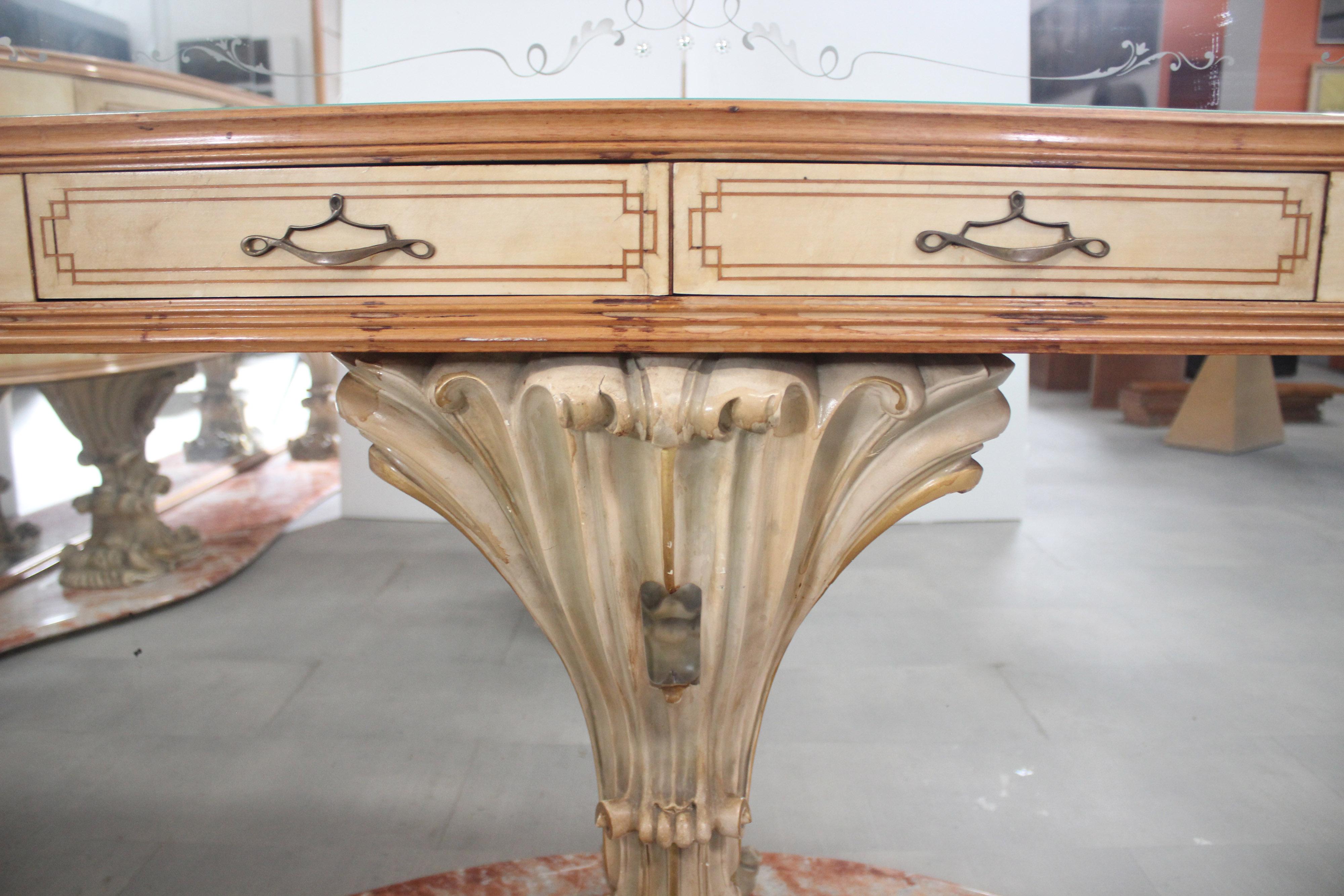 Early 20th Century Vintage Console Table from La Permanente Mobili Cantù, 1940s For Sale
