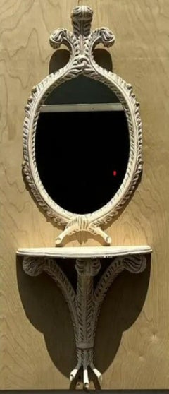 Vintage Console Wall Table With Mirror