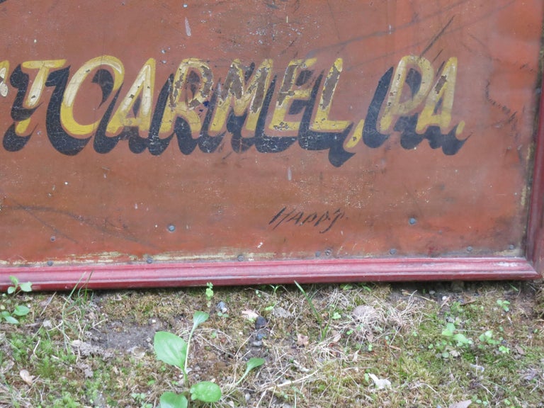 Vintage Construction Trade Sign For Sale at 1stdibs