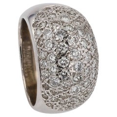 Vintage Contemporary 1,50 Karat Pavé Diamant 14k Dome Ring