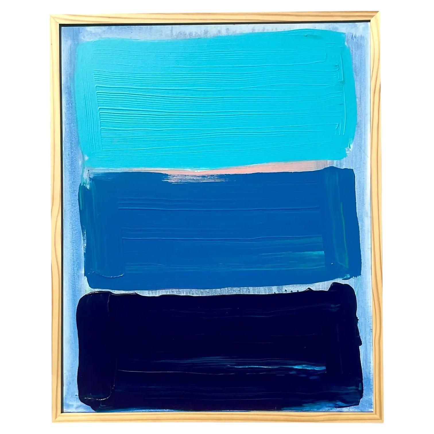 Vintage Contemporary Original Abstract Oil Painting at 1stDibs