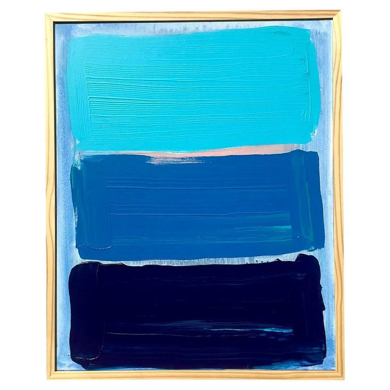 Vintage Contemporary Abstract Original Oil Painting For Sale at 1stDibs