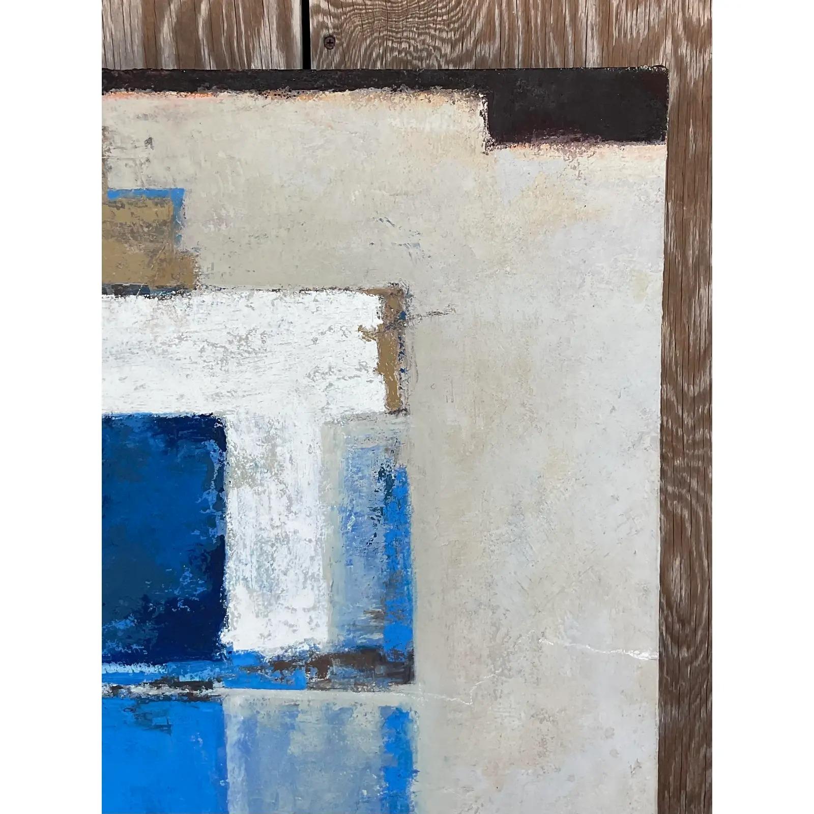 Pittura Vintage Contemporary Abstract Original Oil Painting Firmato Alvarez 08 in vendita