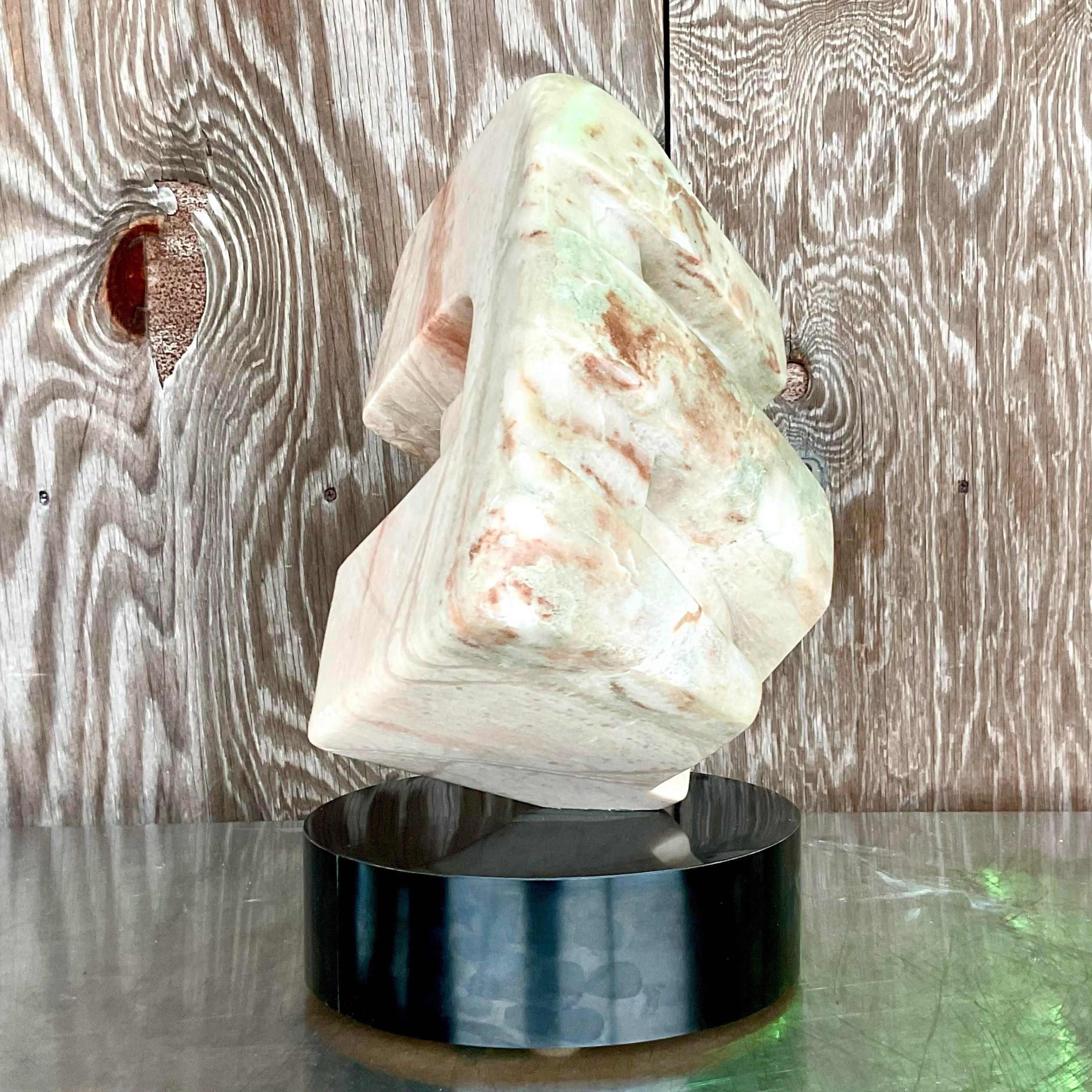 Vintage Contemporary Abstract Stone Sculpture For Sale 1