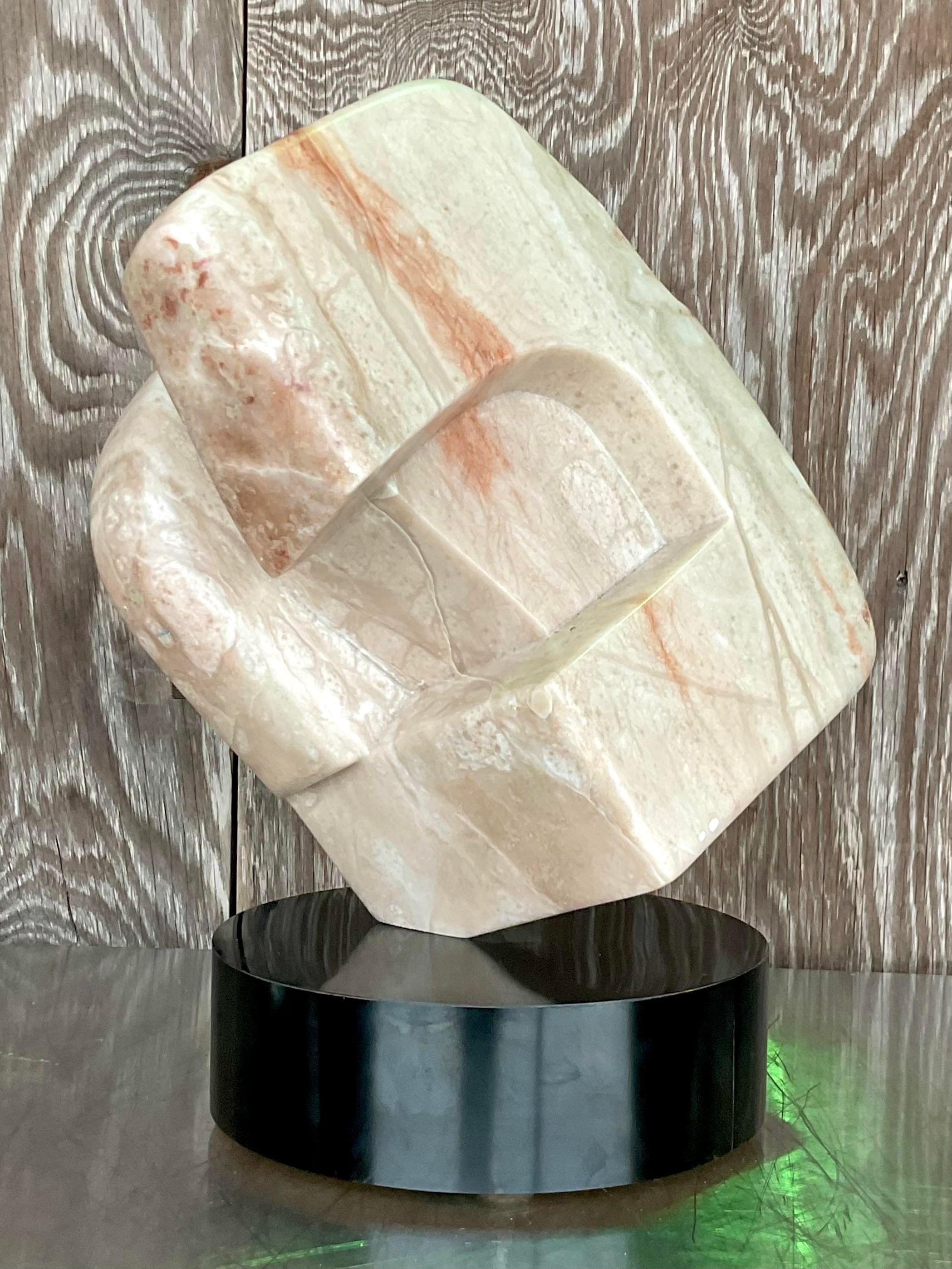 Vintage Contemporary Abstract Stone Sculpture For Sale 2