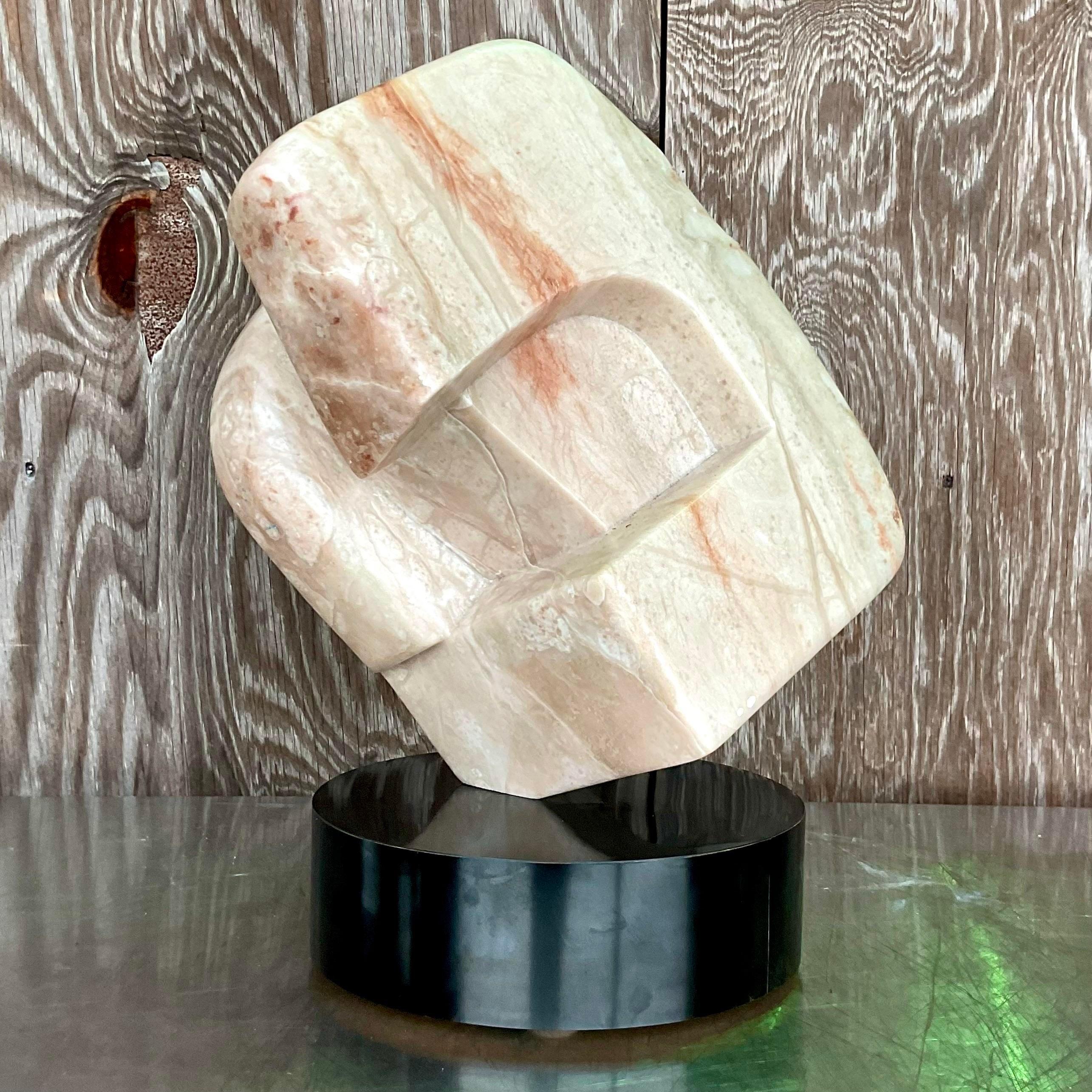 Vintage Contemporary Abstract Stone Sculpture For Sale 4