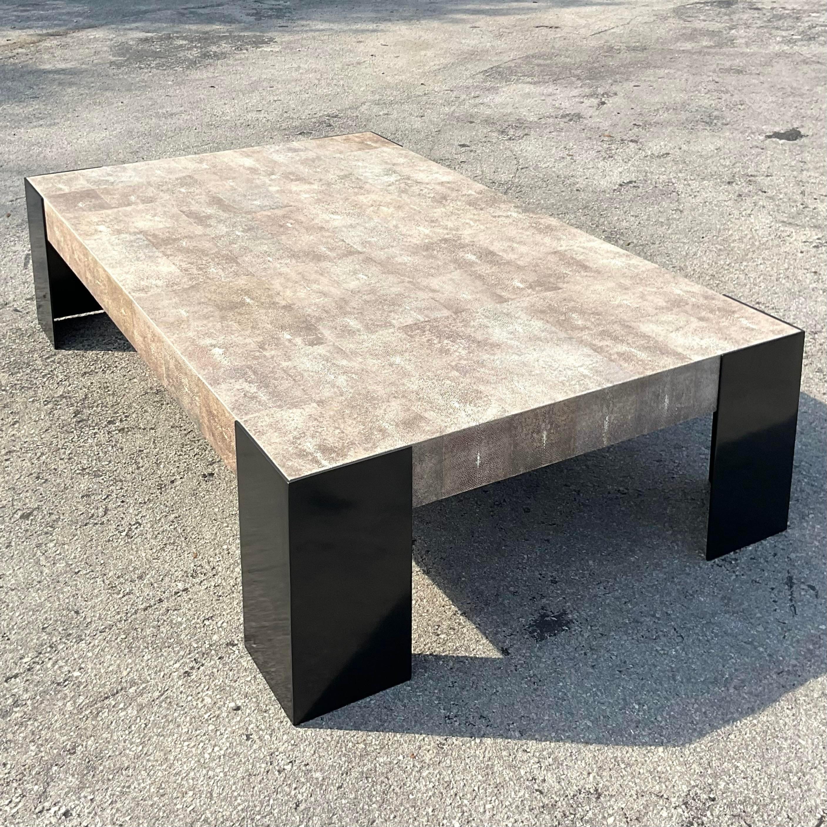 polished concrete coffee table