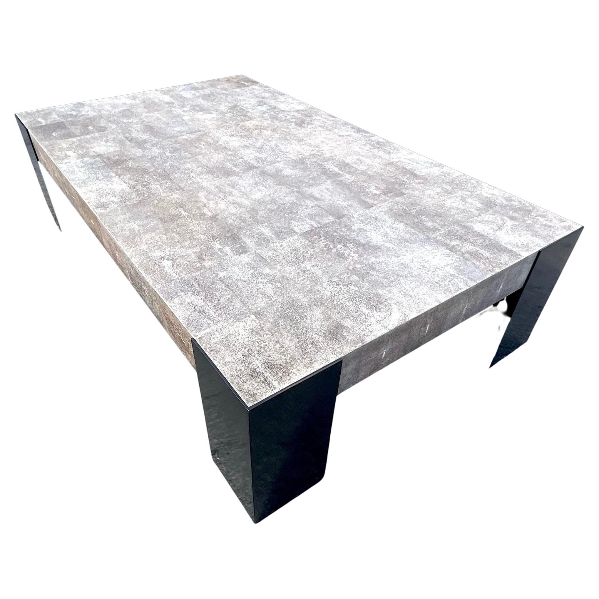 Vintage Contemporary Alexander Lamont Stingray & Bronze Patina Coffee Table For Sale
