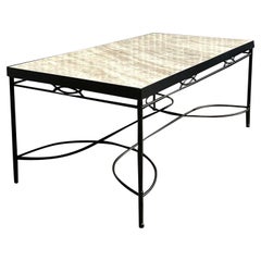 Vintage Contemporary Amalfi Living Stone Top Dining Table