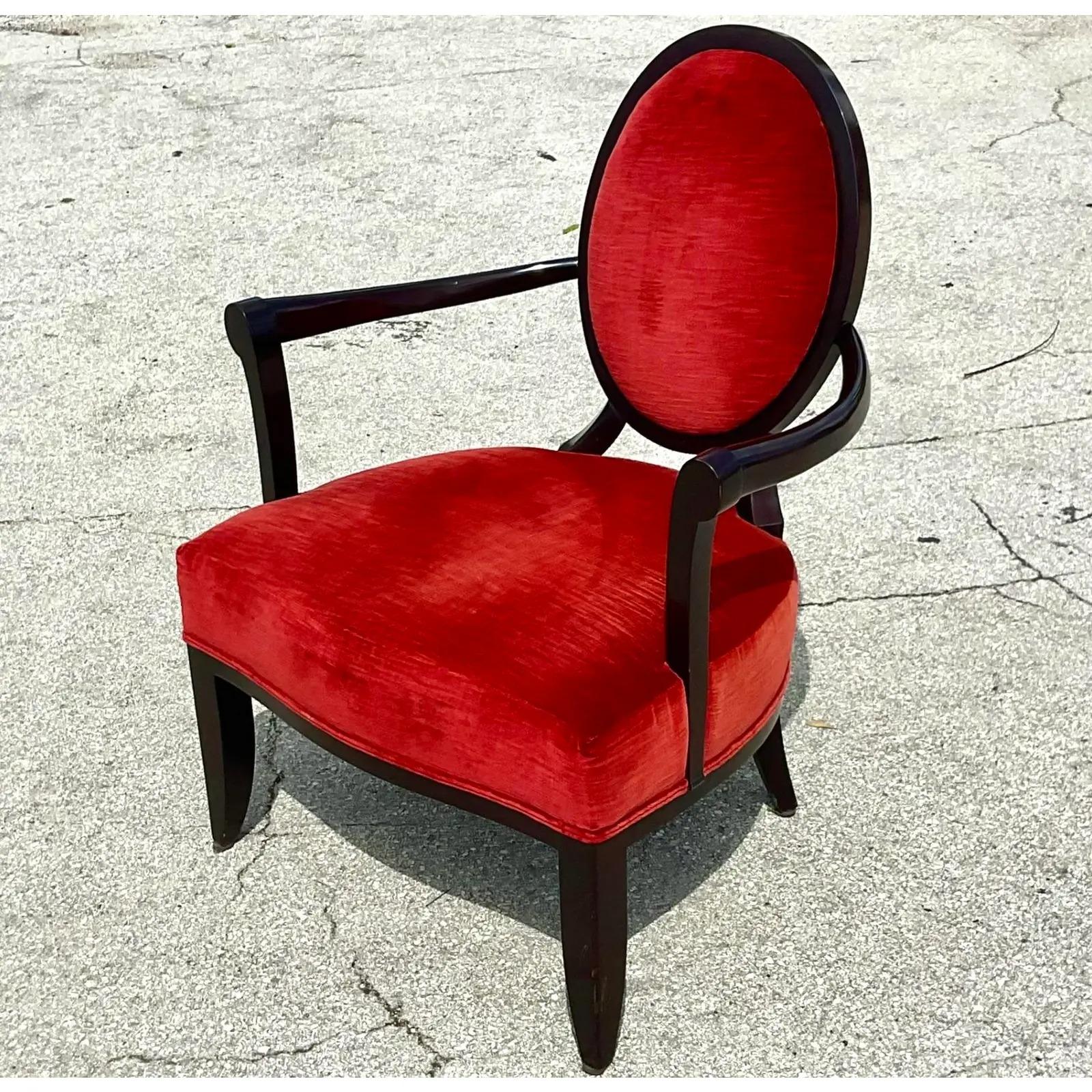 Vintage Contemporary Barbara Barry for Baker Arm Chair In Good Condition In west palm beach, FL