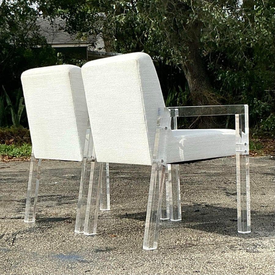 Americano Poltrone in lucite Bernhardt Contemporary d'epoca - una coppia in vendita