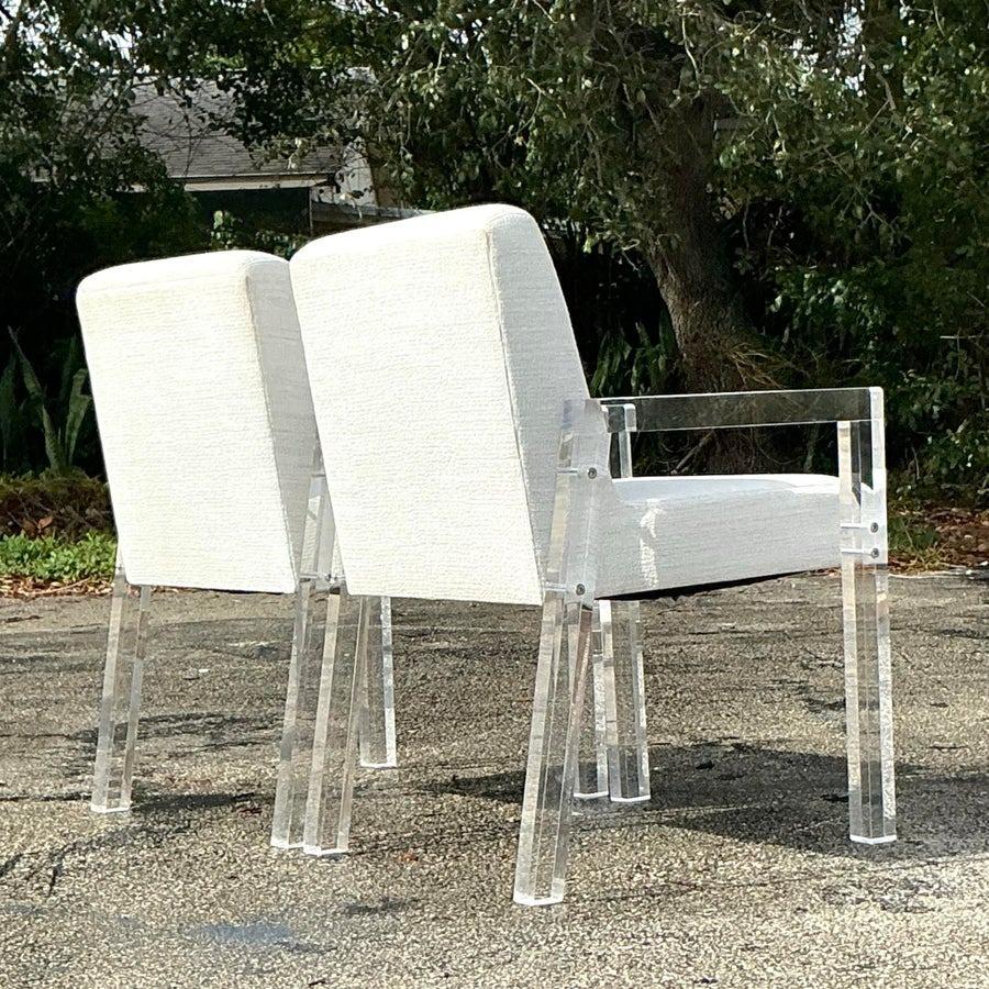 XXI secolo e contemporaneo Poltrone in lucite Bernhardt Contemporary d'epoca - una coppia in vendita