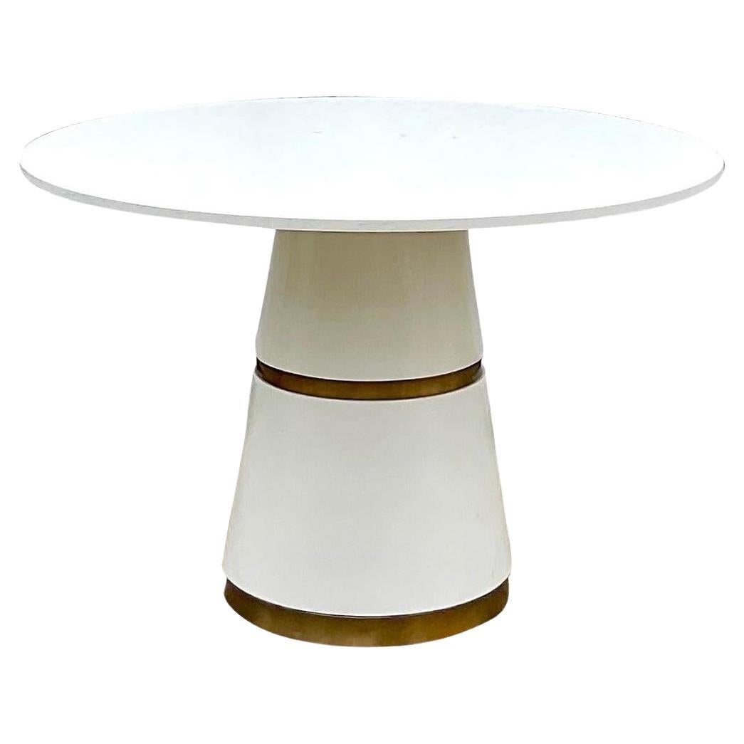 Vintage Contemporary Brass Band Dining Table After Mr Brown For Sale