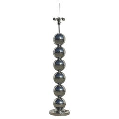 Vintage Contemporary Chrome Ball Bearing Floor Lamp