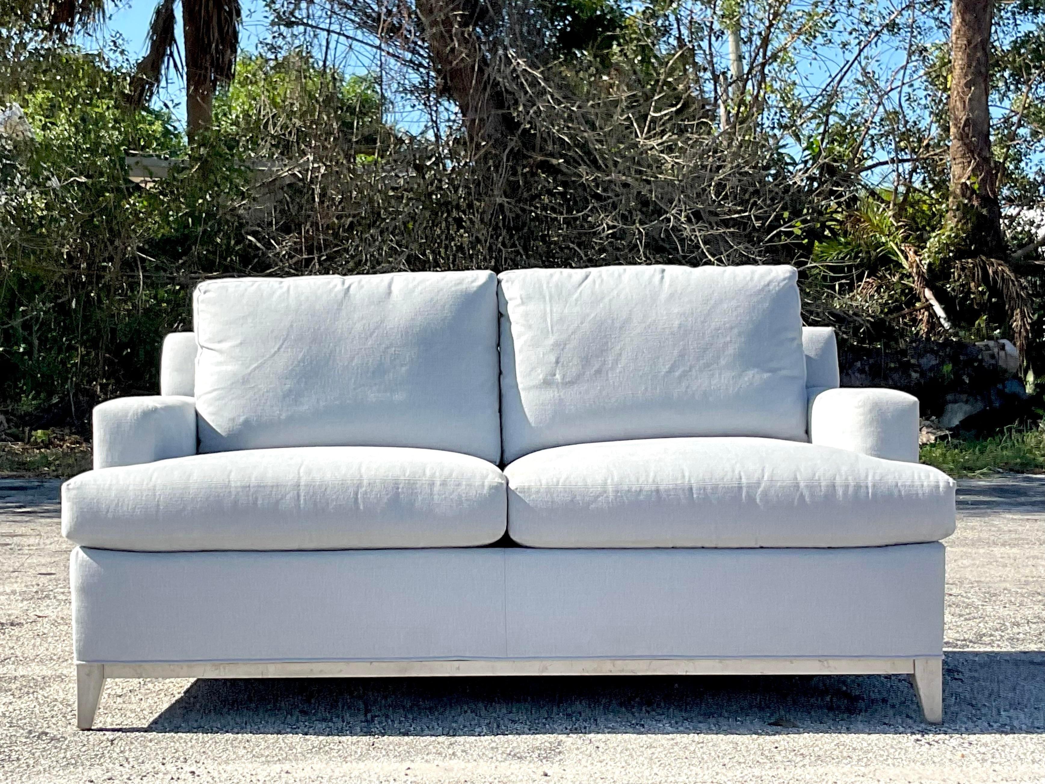 American Vintage Contemporary Costal Custom Sofa For Sale